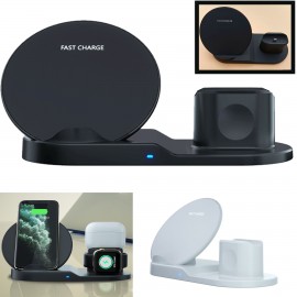 3 in 1 Fast Wireless Charging Station with Logo