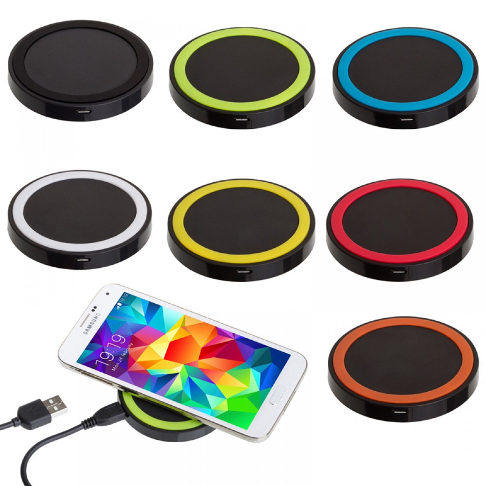 Logo Branded Round Wireless Charger, 5W
