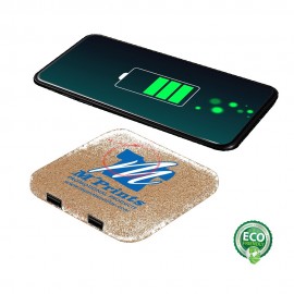 Irving Eco-Friendly Wireless Charger-wireless charger with Hub function with Logo  Irving Eco-Friendly Wireless Charger-wireless charger with Hub function with Logo