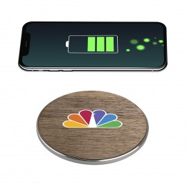 Logo Branded Walnut Wireless Charger  Logo Branded Walnut Wireless Charger