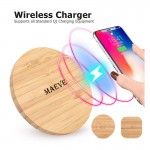 Promotional Bamboo Wireless Charger 10W