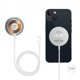 Logo Branded Naperville Transparent MagSafe Wireless Charging Pad-15W wireless charger  Logo Branded Naperville Transparent MagSafe Wireless Charging Pad-15W wireless charger