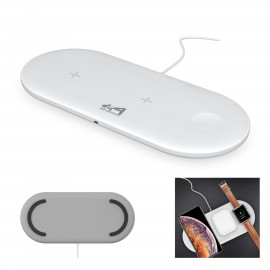 3-In-1 Desktop Wireless Charger with Logo