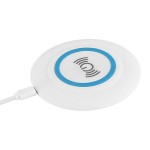 5W Round Plastic LED Light Wireless Charger with Logo