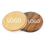 Logo Branded Wooden & steel Coaster Wireless Phone Charger
