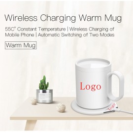 2 in 1 Smart Coffee Mug Warmer with Wireless Charger for Office Home Use Enable Constant Temperature with Logo