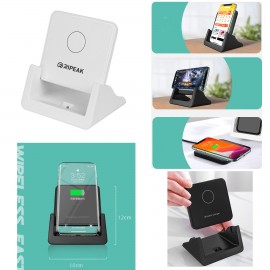 15W Square Wireless Charger Fast Charging Pad W/Phone Stand (NO AC Adapter) with Logo  15W Square Wireless Charger Fast Charging Pad W/Phone Stand (NO AC Adapter) with Logo