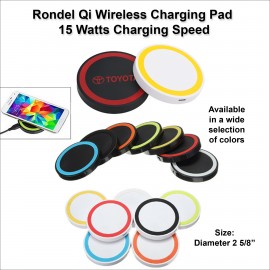 Custom Rondel Qi Wireless Charging Pad 15 Watts Charging Speed  Custom Rondel Qi Wireless Charging Pad 15 Watts Charging Speed