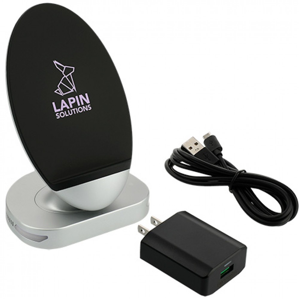 Fleet 10W Fast Wireless Charging Stand Kit with Logo