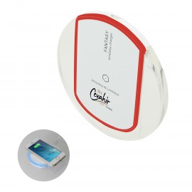 Kenya Wireless Charging Pad (Red) with Logo