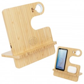 Personalized 3-In-1 Bamboo Wireless Charger