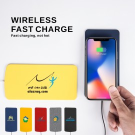 Extra Thin 10W Mini Wireless Charging Pad with Logo  Extra Thin 10W Mini Wireless Charging Pad with Logo