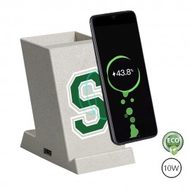 Edwards Wireless Charger and Pen Holder with Logo  Edwards Wireless Charger and Pen Holder with Logo