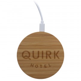 Customized iDisc Bamboo 15W Wireless Charger  Customized iDisc Bamboo 15W Wireless Charger