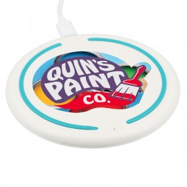 Recycled ABS Fast Wireless Charging Pad with Logo  Recycled ABS Fast Wireless Charging Pad with Logo