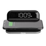iHome IW18 Compact Alarm Clock with Qi Wireless and USB Charging
