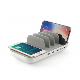 Custom Desktop Charging Station for Multiple Devices with Wireless Charger  Custom Desktop Charging Station for Multiple Devices with Wireless Charger