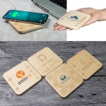 Bamboo Eco Qi Wireless Charger with Logo