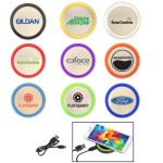 Eco Friendly Wireless Charging Pad For Mobile Devices Made of Wheat Straw Material with Logo