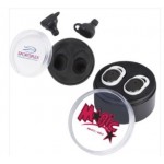 Wireless In-Ear Buds in Round Case with Logo