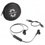 Sonic Bluetooth Earbuds and Carrying Case with Logo