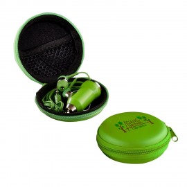 The Ear Bud Charger Kit - Green with Logo  The Ear Bud Charger Kit - Green with Logo