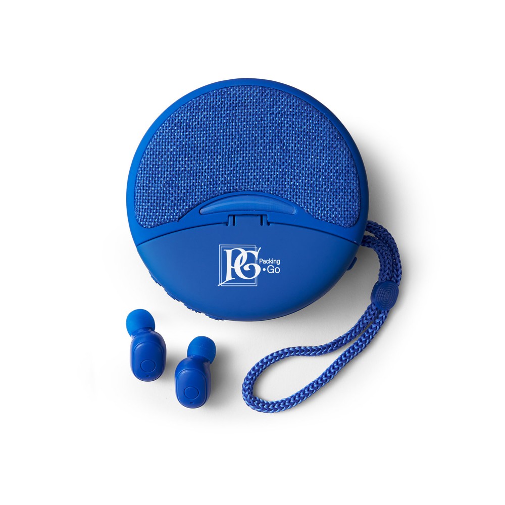 Duo Wireless Earbuds & Speaker with Logo
