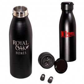 20 Oz. Wireless Earbud Stainless Steel Vacuum Bottle with Logo
