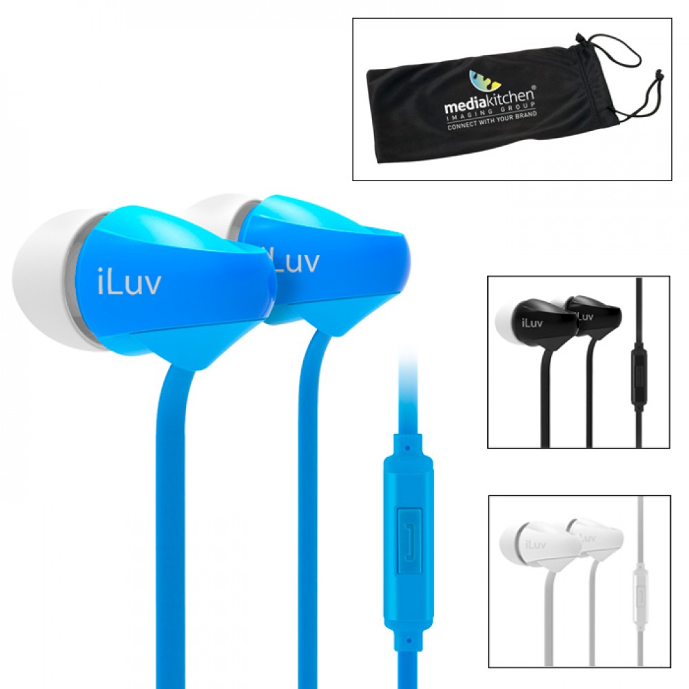 iLuv Tangle-Resistant Earbuds with Microphone iLuv Tangle-Resistant Earbuds with Microphone