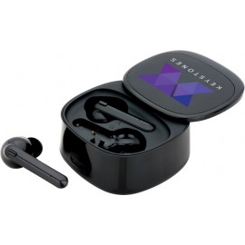 Logo Branded Swivel TWS Wireless Earbuds and Charger Case