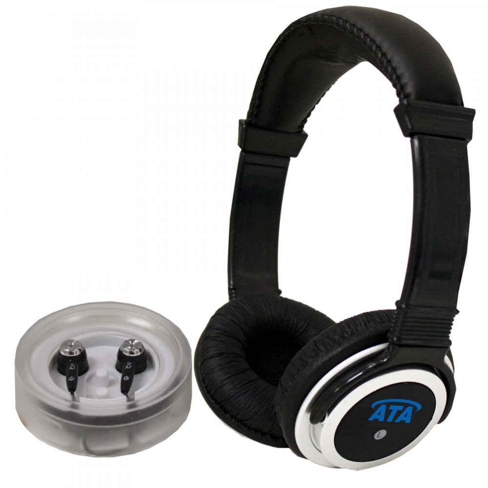 2 in 1 Deep Bass Stereo Headphones & Earphones with Logo