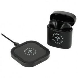 Oros Tws Auto Pair Earbuds & Wireless Charging Pad with Logo  Oros Tws Auto Pair Earbuds & Wireless Charging Pad with Logo