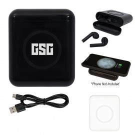 Logo Branded True Wireless Earbuds With Charger & Power Bank  Logo Branded True Wireless Earbuds With Charger & Power Bank
