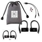 Personalized Sporty Wireless Earbuds With Pouch
