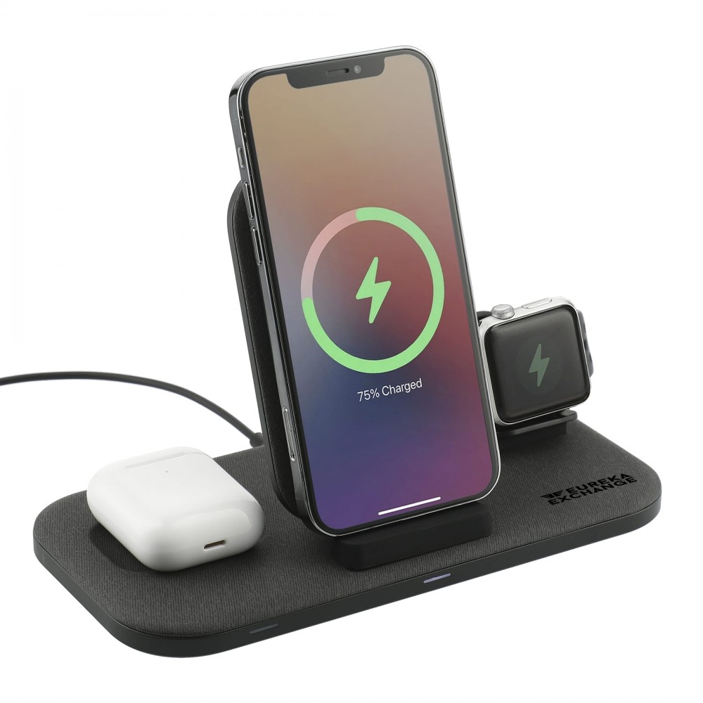 mophie 3-in-1 Wireless Charging Stand with Logo