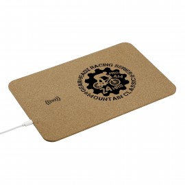 Cork Fast Wireless Charging Mouse Pad with Logo