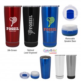 18 Oz. Cadence Stainless Steel Tumbler With Speaker with Logo