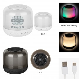 Wireless Speaker With Touch Sensor Night Light with Logo