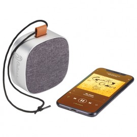 Tahoe Metal & Fabric Waterproof Bluetooth Speaker with Logo