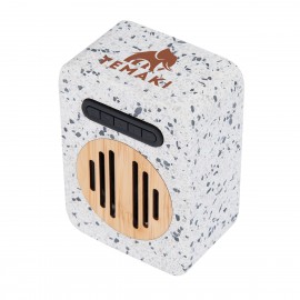 Terrazzo & Bamboo Wireless Speaker with Logo