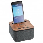  Shae Fabric and Wood Bluetooth Speaker