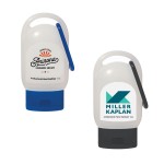 1 Oz. Compact Sanitizer with Carabiner with Logo