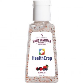 Custom Hand Sanitizer Gel With Moisture Beads: 1 oz Triangle Bottle