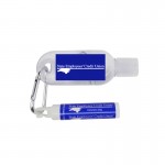 2 oz Tottle Antibacterial Hand Sanitizer + Clip Balm with Logo
