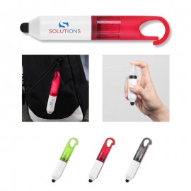 Customized Clip-On Sanitizer Spray w/ No-Touch Stylus 0.17 oz. (5 mL)