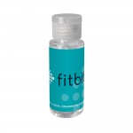 2 Oz. Clear Sanitizer In Cylinder Bottle W/Clear Flip Top with Logo