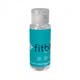 2 Oz. Clear Sanitizer In Cylinder Bottle W/Clear Flip Top with Logo
