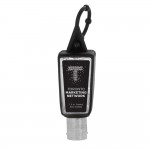 Logo Branded ON HOLD 1 Oz. Clear Gel Sanitizer In Trapezoid Bottle W/ Silicone Sleeve