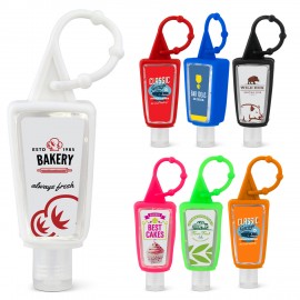 Hand Sanitizer Gel: 1 oz Bottle with Carabiner with Logo  Hand Sanitizer Gel: 1 oz Bottle with Carabiner with Logo