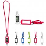 Hand Sanitizer with Silicone Lanyard & Holder - 1 oz. with Logo